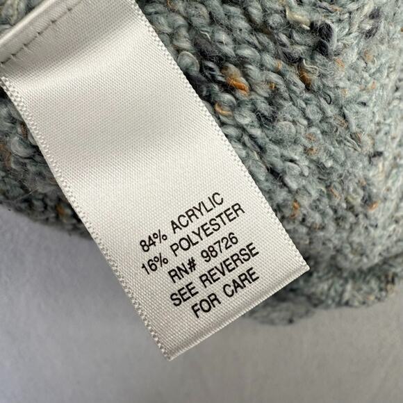 Vintage Croft Barrow Sweater Womens Large Blue Knit 1/4 Zip Grandma Cottage Crop - Picture 10 of 12